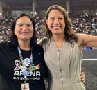 Michele Collins e Raquel Lyra.