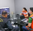 Prefeita professora Elcione Ramos e o Comit&ecirc; de Enfrentamento as Chuvas.