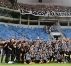 Equipe do ABC comemorando vit&oacute;ria sobre o Am&eacute;rica