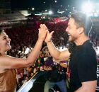 Primeira-dama de Gravat&aacute;, Viviane Facundes subiu no palco de Wesley Safad&atilde;o no S&atilde;o Jo&atilde;o da cidade em 2025.