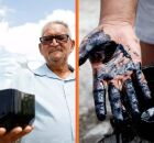 Agricultor Sidr&ocirc;nio Moreira, de 63 anos, ficou surpreso com descoberta.