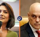 Michelle Bolsonaro chama Alexandre de Moraes de "irm&atilde;o em Cristo" e profetiza convers&atilde;o