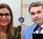 Deputada Clarissa T&eacute;rcio e senador Fl&aacute;vio Bolsonaro.