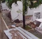Desabamento de muro de escola em Goiana.