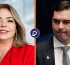 Liana Cirne e Fl&aacute;vio Bolsonaro.