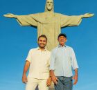 Mano Walter e Fagner gravaram o clipe no Cristo Redentor (RJ).