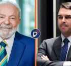 Presidente Lula e o senador Fl&aacute;vio Bolsonaro.