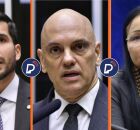 Andr&eacute; Fernandes, Alexandre de Moraes e S&iacute;lvia Wai&atilde;pi.