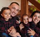 Ary Mirelle com os filhos e marido, Jo&atilde;o Gomes.