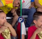 Torcedores colombianos se unem para apoiar garotinho uzbeque que chorava na arquibancada 