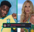 Vini Jr marca duas vezes, volta a comentar em foto da virg&iacute;nia e internet vai ao del&iacute;rio
