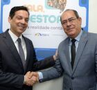 Prefeito Mano Medeiros e presidente do TCE-PE, conselheiro Carlos Neves