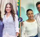 Governadora Raquel Lyra ao lado dos prefeitos de Olinda e Camaragibe.