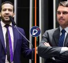 Deputado, Andr&eacute; Janones e o senador, Fl&aacute;vio Bolsonaro