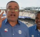 Everaldo Marques e o ex-jogador Denilson. 