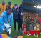 Sele&ccedil;&atilde;o de Gana e a Sele&ccedil;&atilde;o do Panam&aacute; foram vistas reunidas e orando