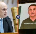Alexandre de Moraes pergunta se Bolsonaro autorizou v&iacute;deo de IA na conven&ccedil;&atilde;o do PL.