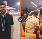 Clima esquenta entre rep&oacute;rter da Globo e outro jornalista durante coletiva de Brahim D&iacute;az, do Marrocos