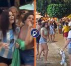 Deu ruim! Torcedores argentinos causam confus&atilde;o em Porto de Galinhas ap&oacute;s derrota na final da Copa 