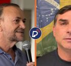  Presidente Nacional do PT, Edinho Silva e o senador Fl&aacute;vio Bolsonaro.