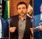 Fl&aacute;vio Bolsonaro, Renan Santos e Lula.