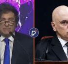Javier Milei e Alexandre de Moraes.