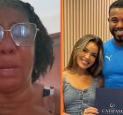 Aos prantos, m&atilde;e de Davi Brito revela que descobriu casamento do filho pela internet