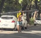 Homem &eacute; preso ap&oacute;s furtar poste com fios de cobre e vender por R$ 17 no Recife.