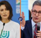 Michelle Bolsonaro e Zema.