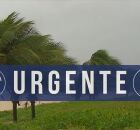 Ventania em praia.