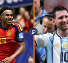 Yamal e Messi, craques da Espanha e Argentina.