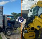 Acidente entre caminh&atilde;o e carreta em Jaboat&atilde;o.