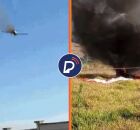Um avi&atilde;o de pequeno porte caiu na manh&atilde; desta ter&ccedil;a-feira, 25 de agosto, no distrito de Serra Azul. 