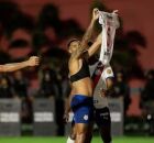Jean Lucas comemorando gol no cl&aacute;ssico contra o Vit&oacute;ria.