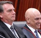 Ministro do STF, Alexandre de Moraes e o ex-presidente Jair Messias Bolsonaro.