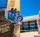 Agente da Pol&iacute;cia Civil em investiga&ccedil;&atilde;o a ataques em Bras&iacute;lia