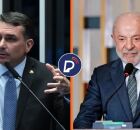 Fl&aacute;vio Bolsonaro (PL) e Lula (PT)