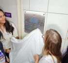 Prefeita Mirella Almeida em inaugura&ccedil;&atilde;o da Sala Lil&aacute;s em Olinda