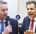 Guilherme Derrite e Fernando Haddad.