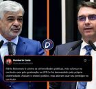 Humberto Costa e Fl&aacute;vio Bolsonaro.
