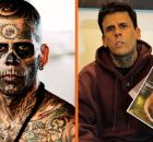 Homem considerado o mais tatuado do Brasil.