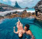 Buraco do Galego: Neymar e Bruna Marquezine em Fernando de Noronha quando eram casal.