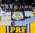 PRF apreende iPhones e perfumes sem nota fiscal avaliados em R$ 53 mil em Garanhuns