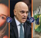 Ministro Alexandre de Moraes, do STF, e a D&eacute;bora do Batom.