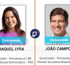 Raquel Lyra e Jo&atilde;o Campos j&aacute; aparecem com registros no sistema oficial de candidaturas do TSE