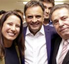 Raquel Lyra, A&eacute;cio Neves e Jo&atilde;o Lyra 