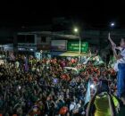 Raquel Lyra em campanha na cidade de Olinda