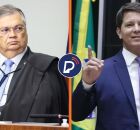 O ministro Fl&aacute;vio Dino, do Supremo Tribunal Federal (STF) e o deputado federal Mario Frias (PL-SP).