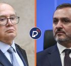 O ministro Gilmar Mendes, do Supremo Tribunal Federal (STF) e o diretor-geral da Pol&iacute;cia Federal, Andrei Rodrigues.