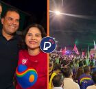 O vereador do Recife e candidato a deputado estadual Davi Muniz (PSD) e a vice-governadora de Pernambuco, Priscila Krause&nbsp;(PSD).